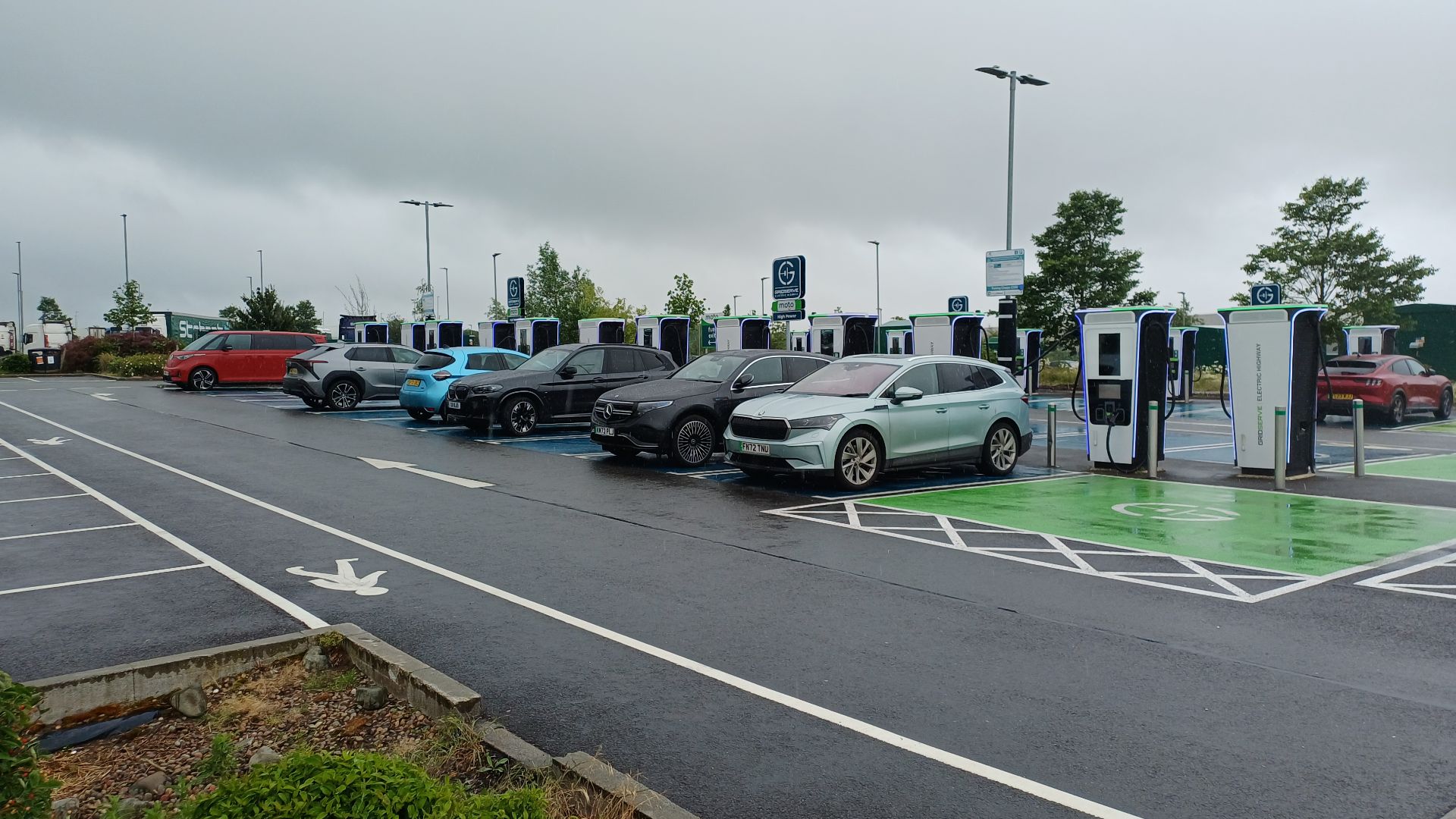 Gridserve EV charging area,