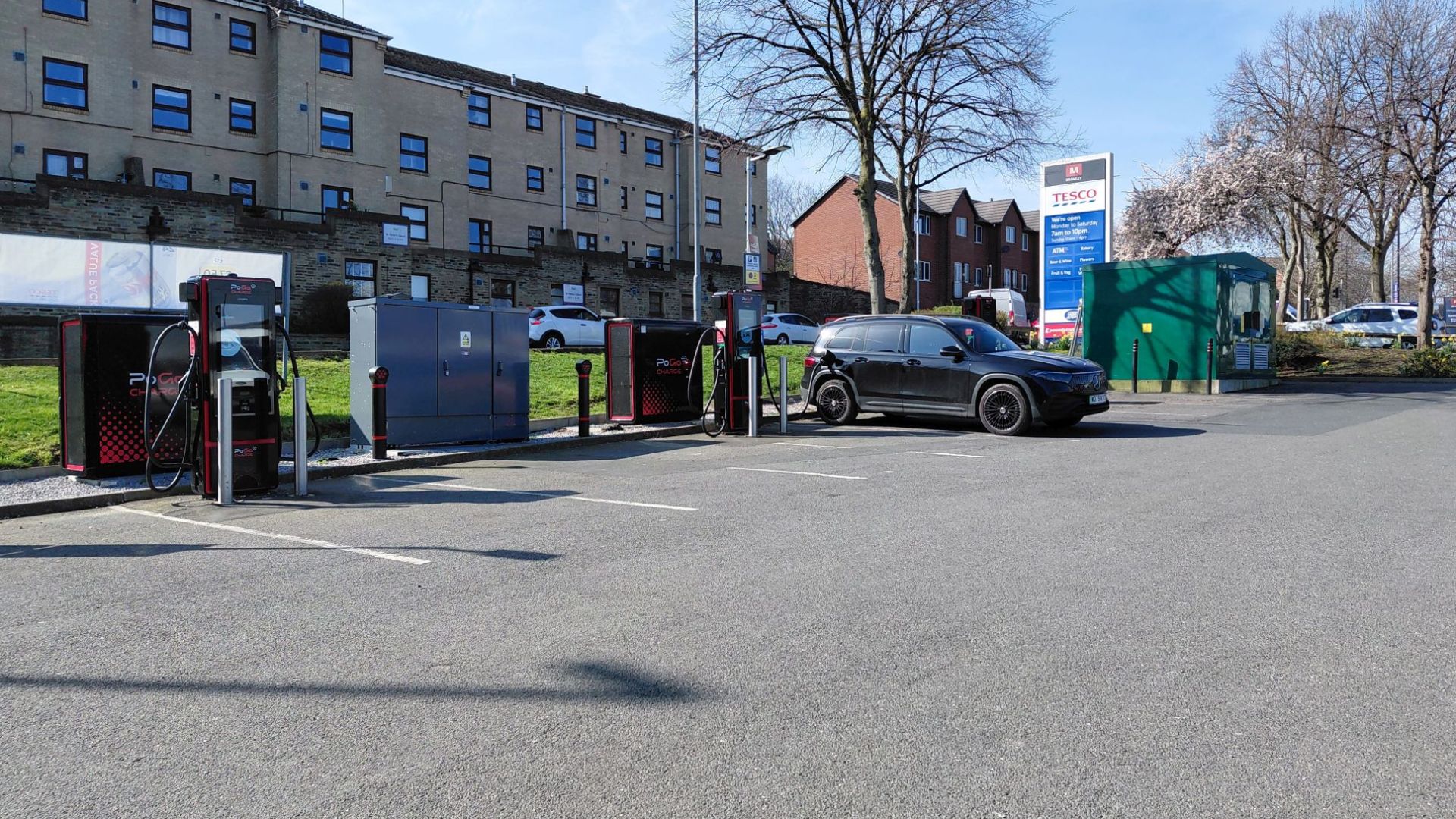 EV charging points in Bramley centre car park