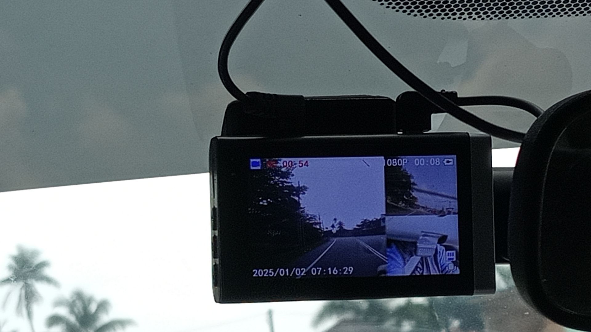 A Car dashcam in Toyota Wish 1st gen. Taken in June 2026.