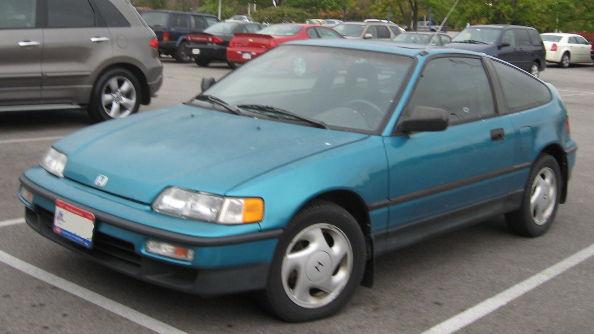 1990-1991 Honda CRX photographed in Toledo, Ohio, USA.