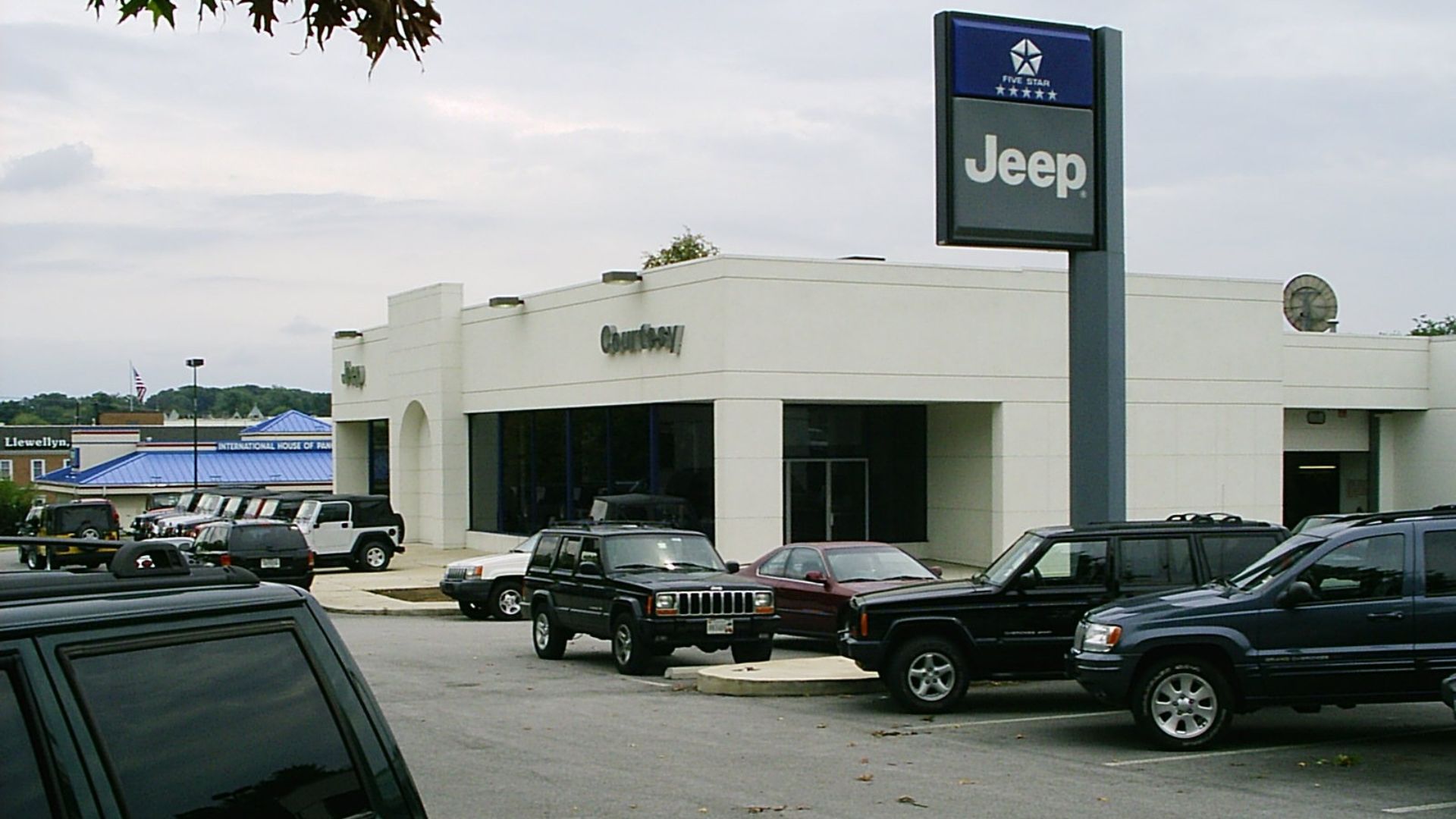 Car dealership in Rockville, Maryland (Courtesy Jeep, now Darcars Chrysler/Jeep) located at: 755 Rockville Pike. Rockville, Maryland 20852.