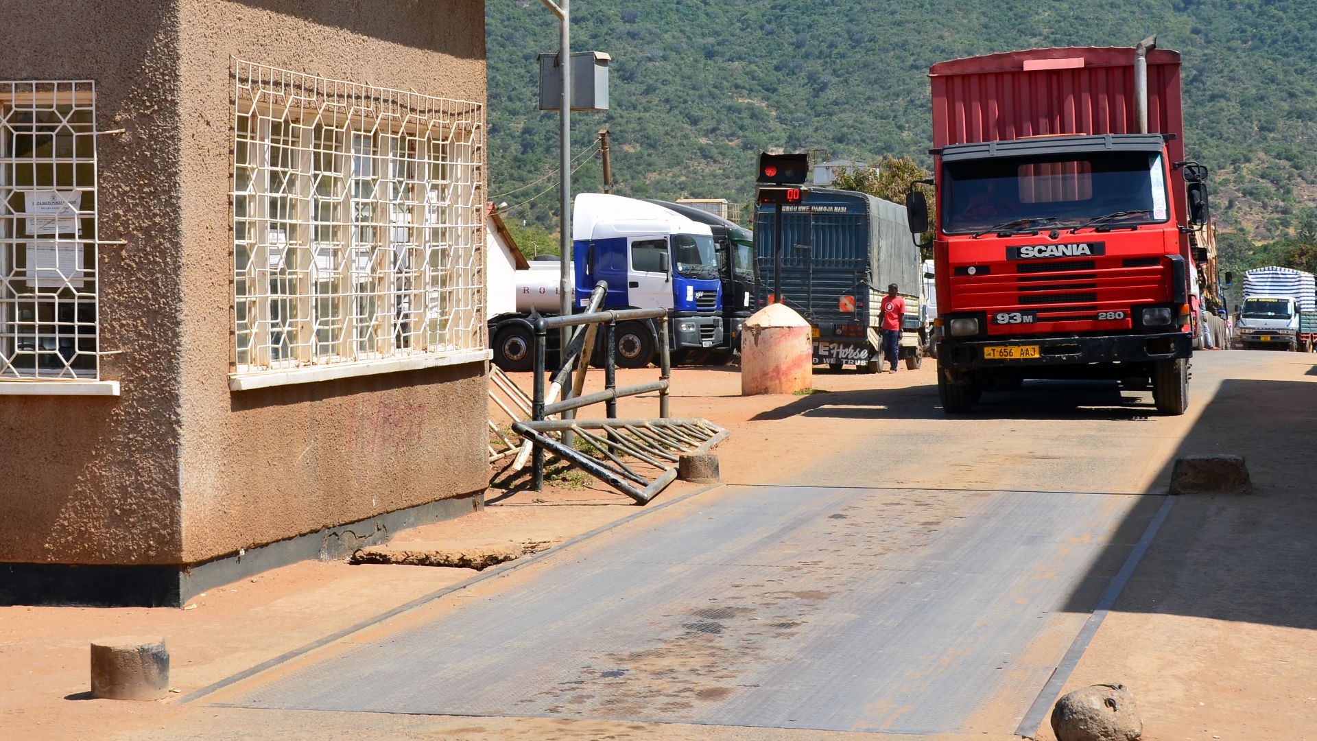 Truck scale in Tanzania.
