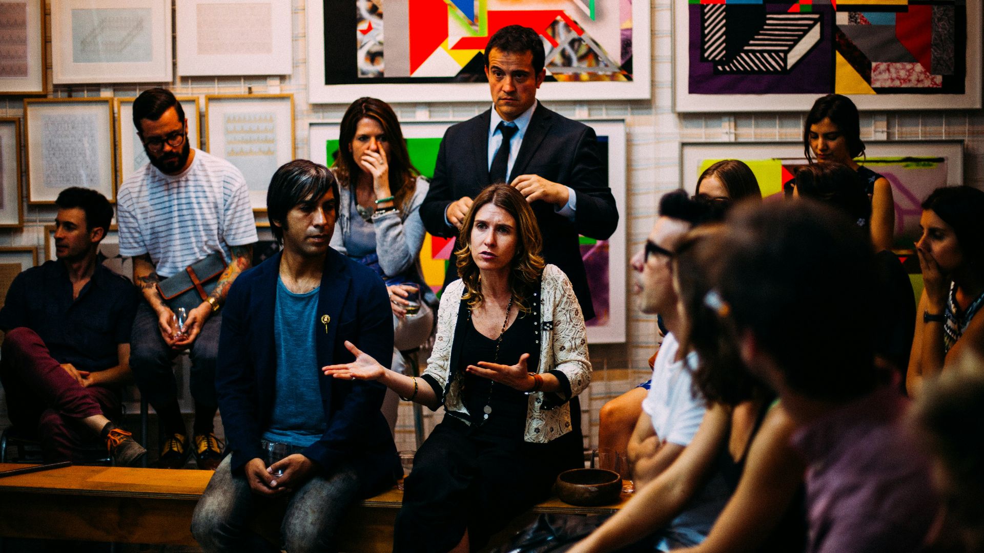 people meeting in room