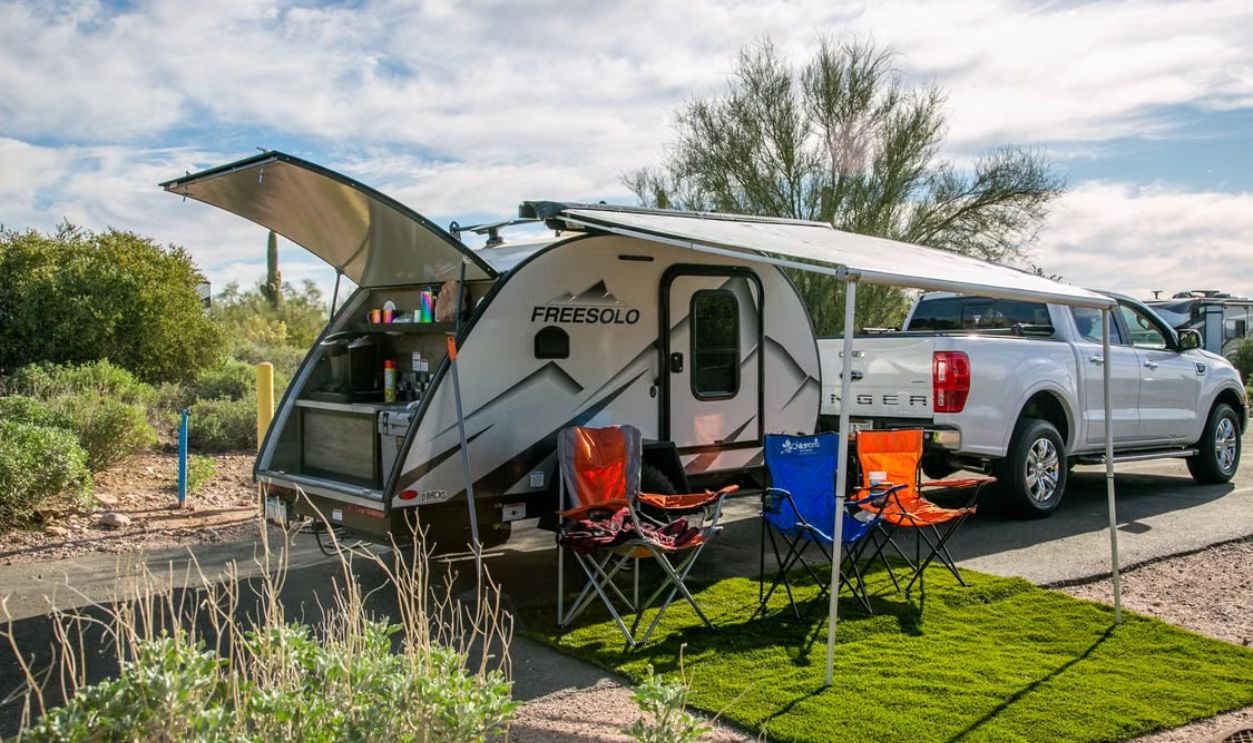 trailer at campsite