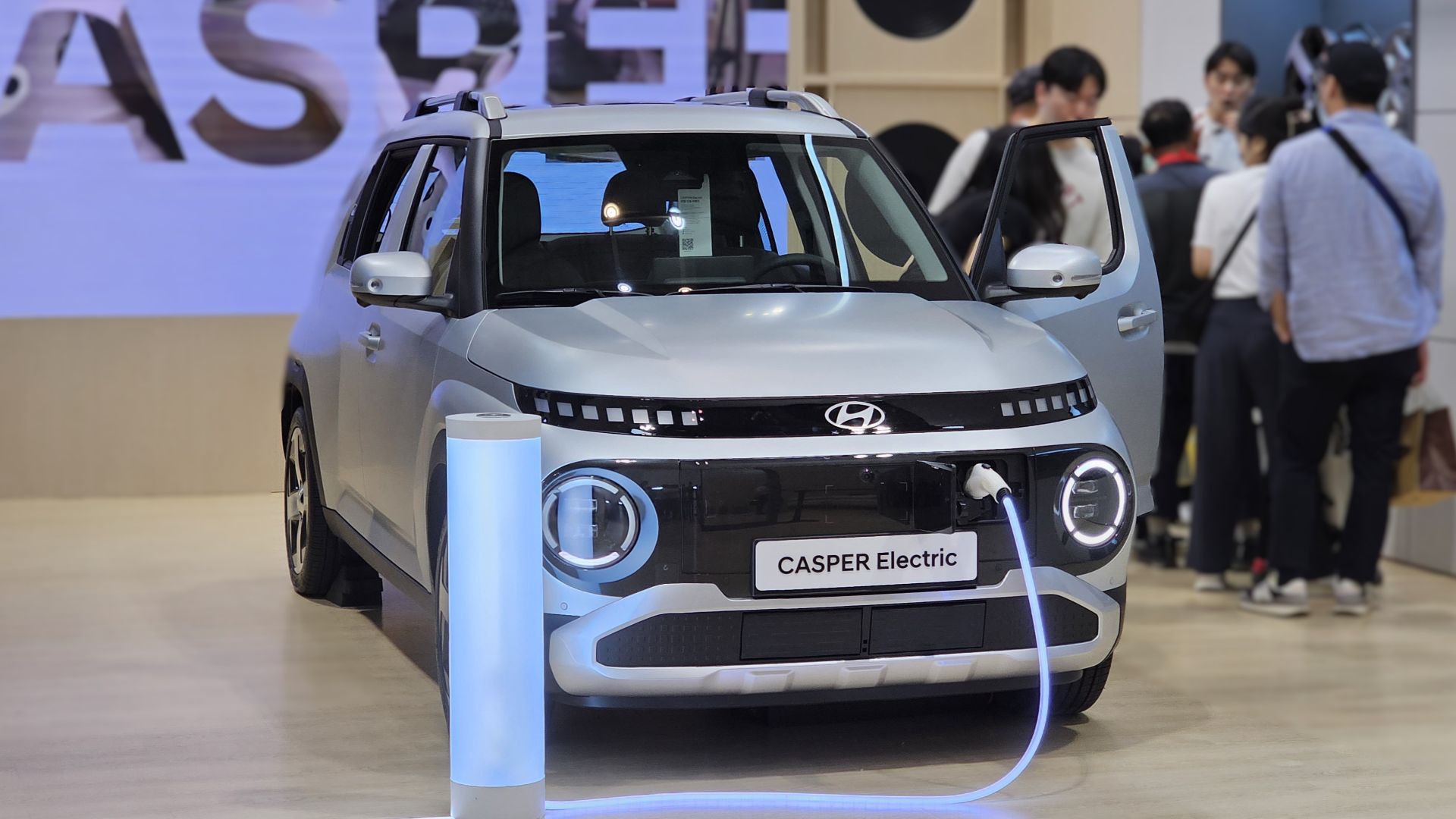 Aero Silver Matte Hyundai Casper Electric Inspiration AX1 EV Electric SUV at Busan International Mobility Show 2024.