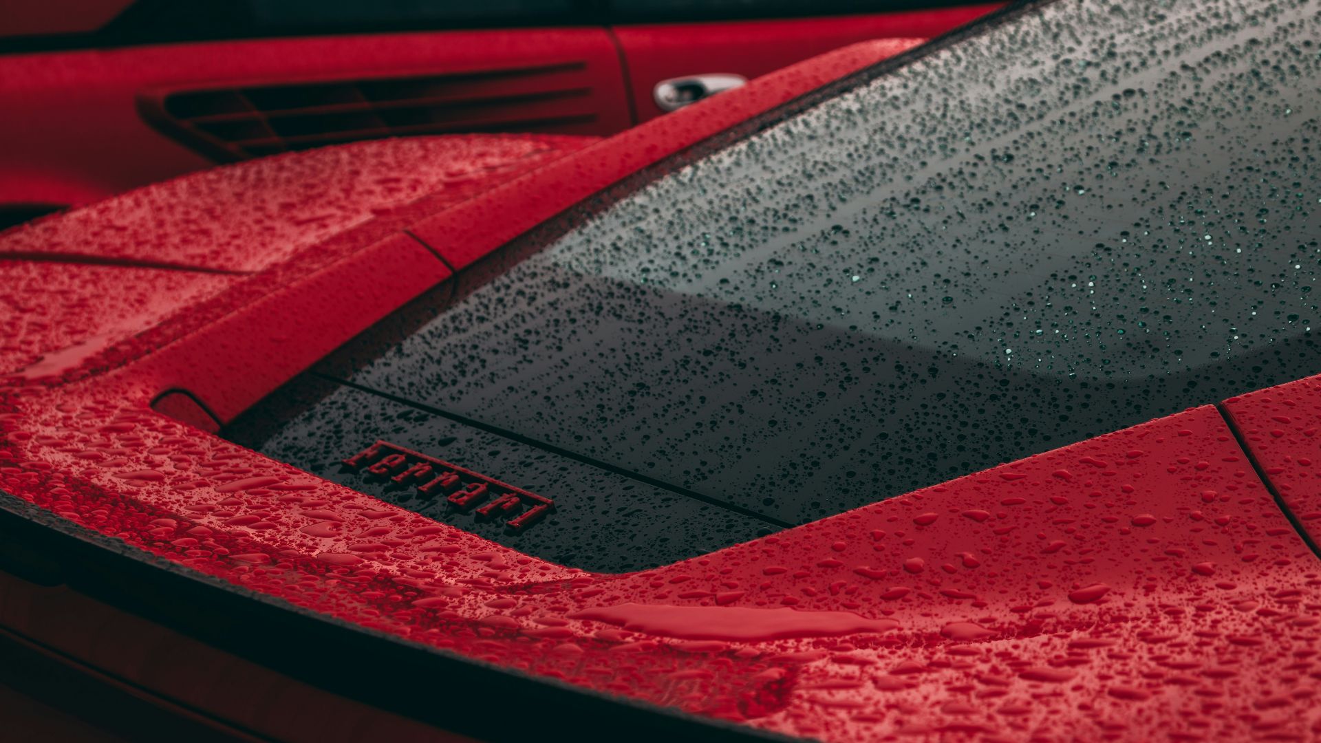 red Ferrari super car