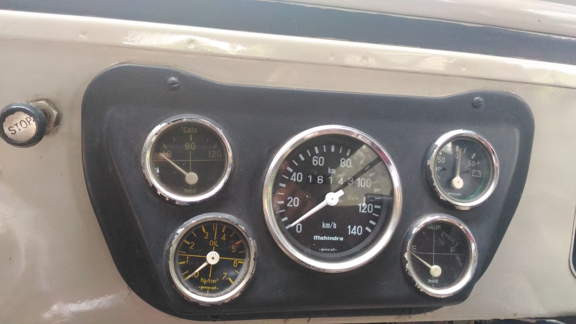 Dashboard_Speedometers of a jeep