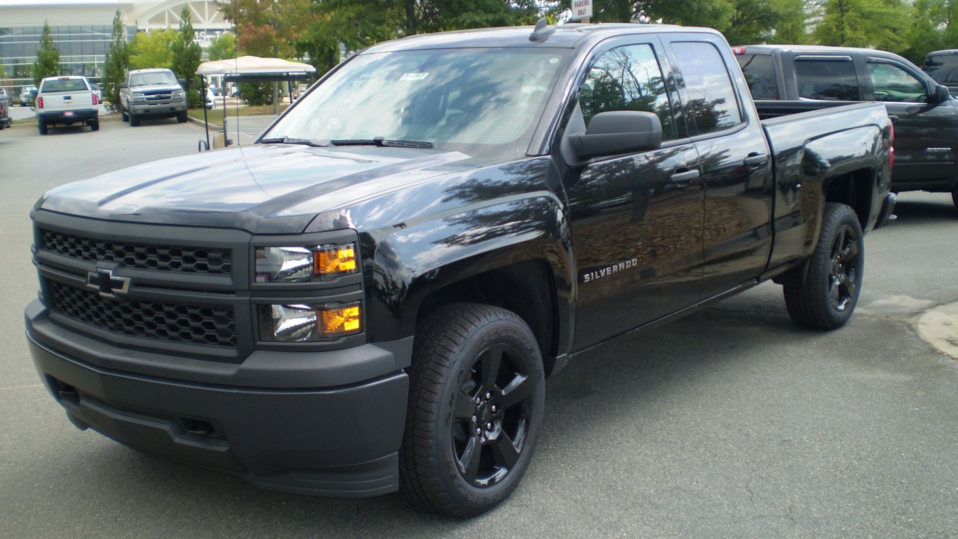 2015 Chevrolet Silverado WT Double Cab/Standard Bed 4x4 Black Out Edition (Observed)
Exterior Colour: Black
Location of Manufacture: Fort Wayne Assembly, Roanoke, Indiana, USA

VIN was verified by Monroney sticker