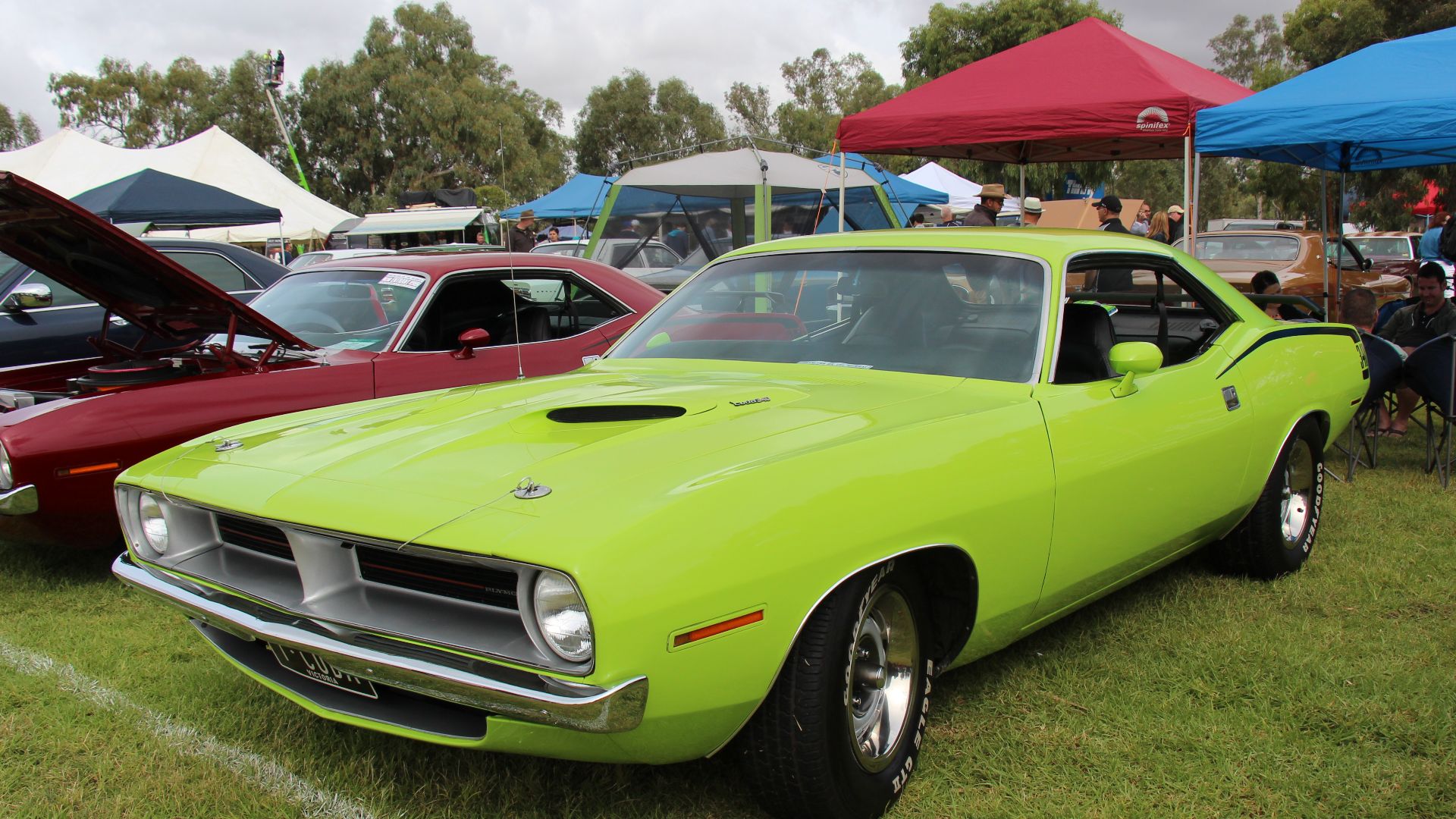 Sublime.
Barracudas were built from 1964-74. The 2nd generation, the 1970–1974 E-body Barracuda, no longer Valiant-based, was available as a coupe and a convertible, both of which were very different from the previous models. Sharing this platform was a