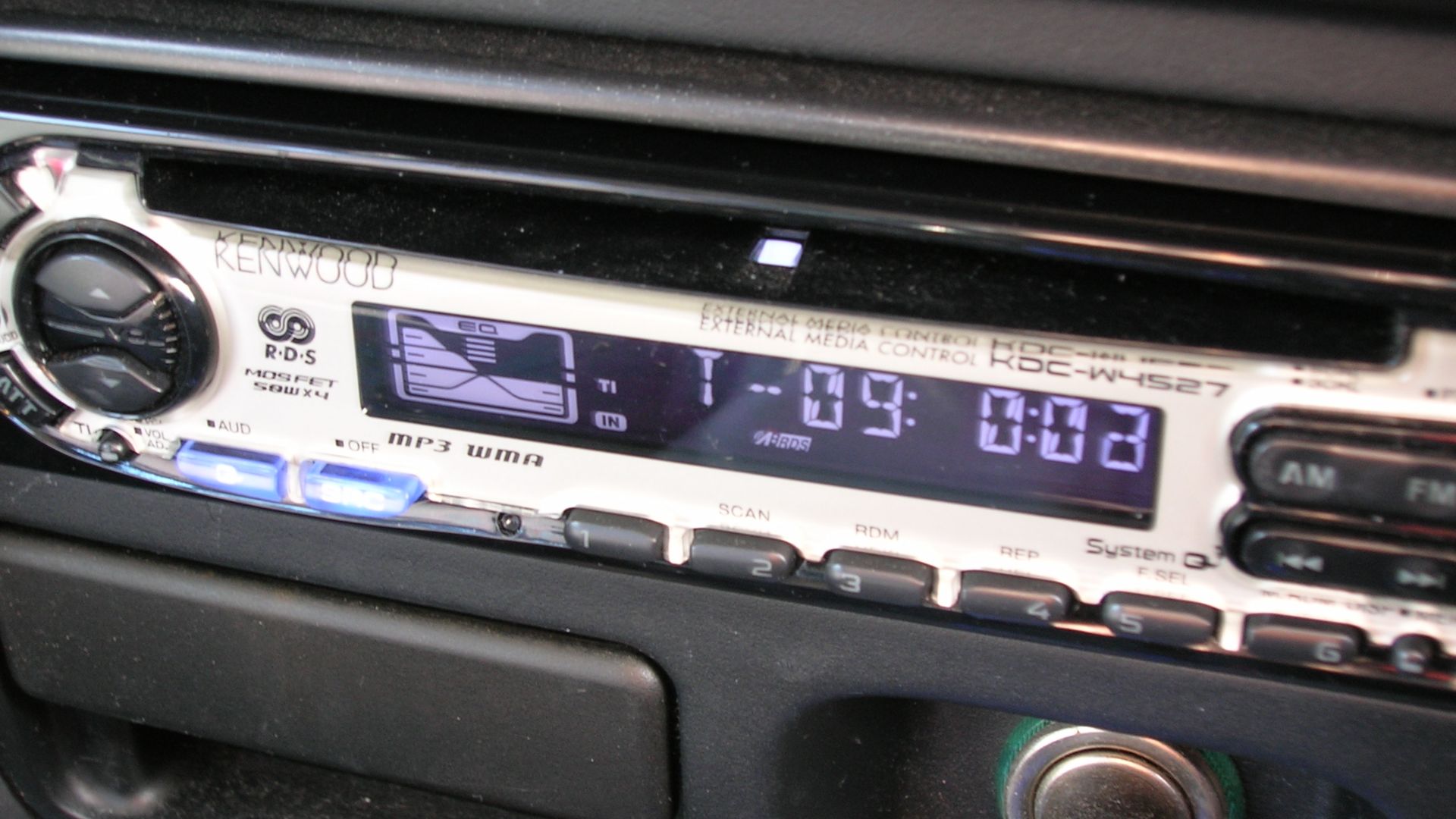 A CD player as a car stereo.