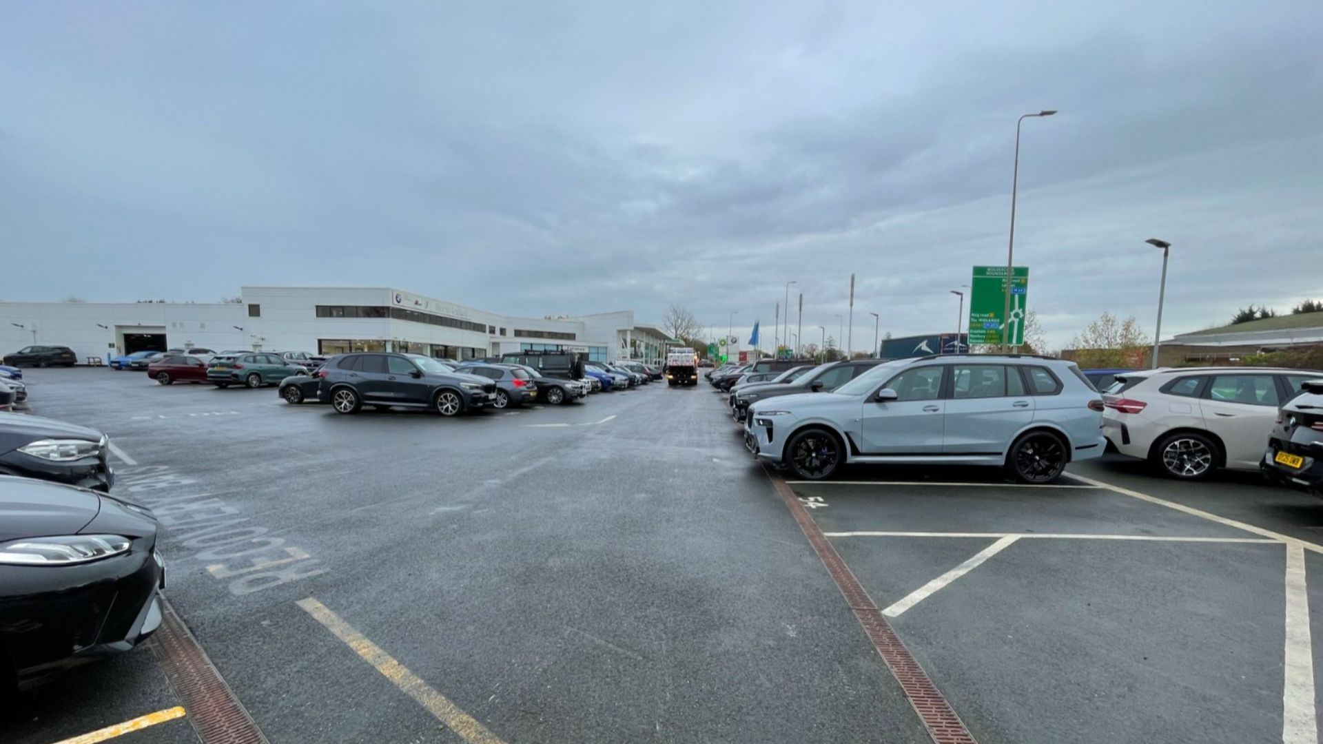 Car dealership car park