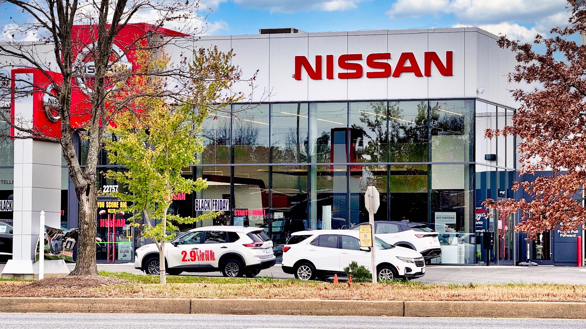 A Nissan car dealership in California, Maryland