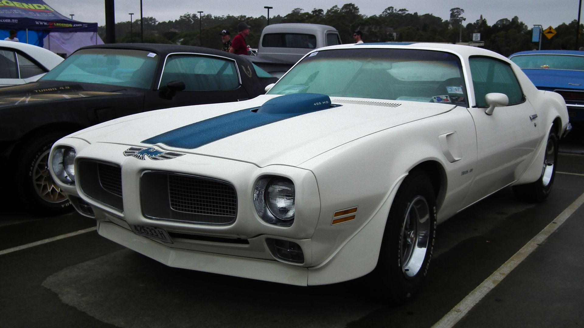 1971 Pontiac Firebird Trans Am coupe. Taken at the 2013 New South Wales All American Day, held at Castle Towers Shopping Centre, Castle Hill, Sydney.