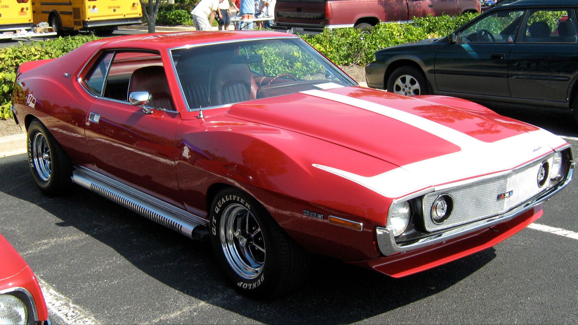 1971 AMC Javelin AMX, a high-performance two-door hardtop finished in red. This top-of-the line muscle