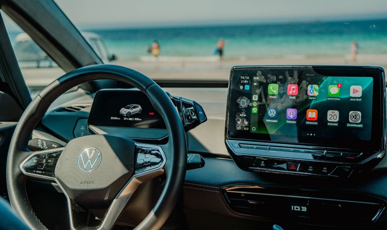 Experience the fusion of technology and nature with this car dashboard