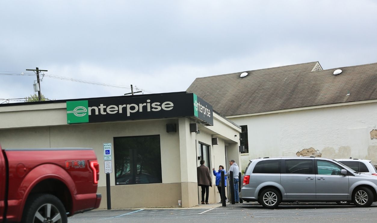 Philadelphia, Pennsylvania October 28, 2018:Enterprise Rent-A-Car Local Rental Location. Enterprise Rent-A-Car is the largest rental car company in the US I
