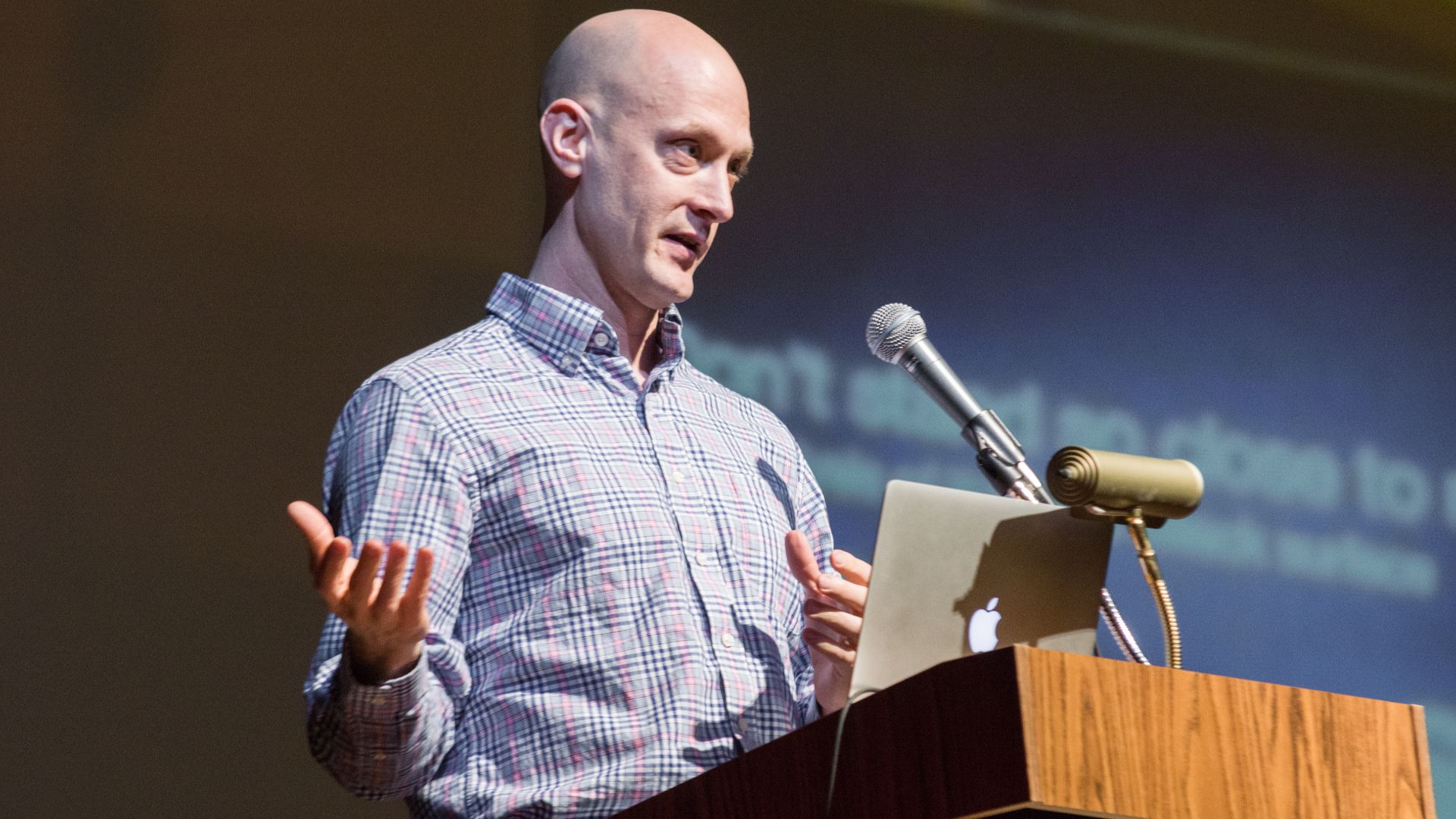 Picture of Charlie Miler speaking at Truman State University