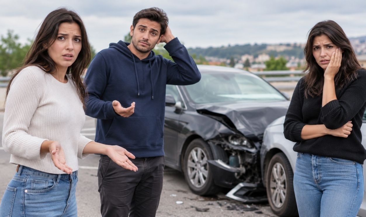 After the Crash: A Tense Roadside Moment