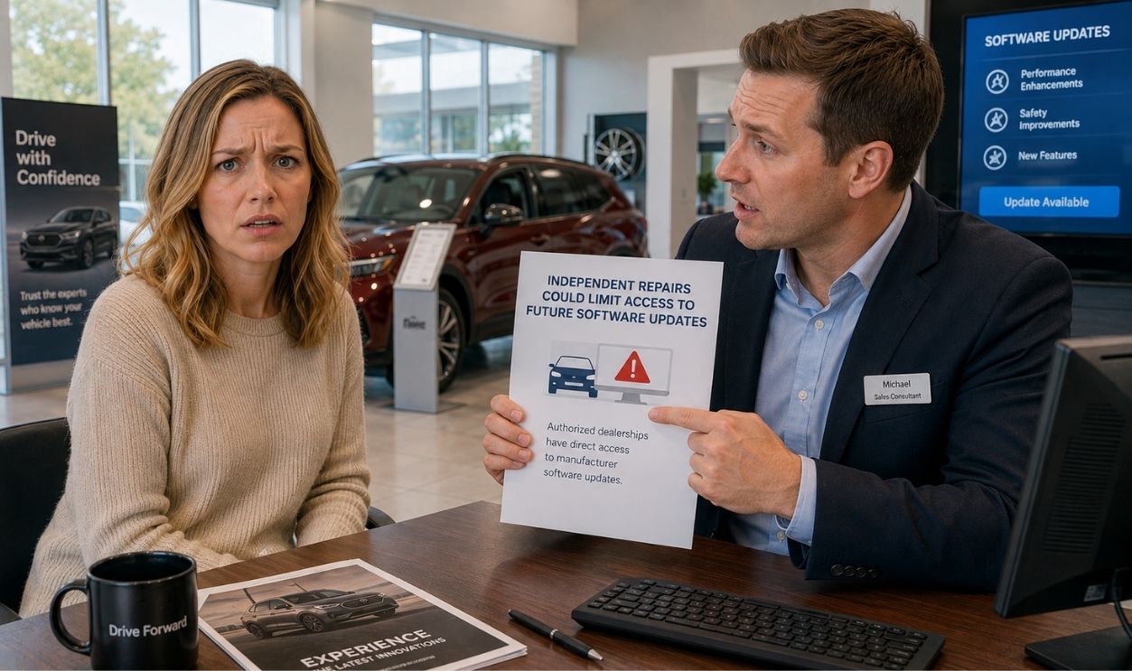 My automaker says using an independent repair shop could limit access to future software updates