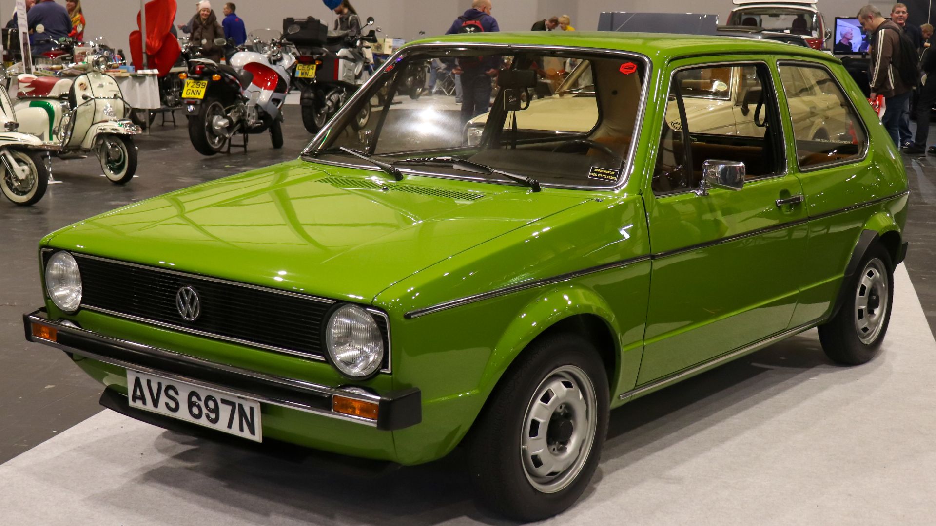 1975 Volkswagen Golf L 1.1 Front Taken at the NEC Classic Motor Show 2019