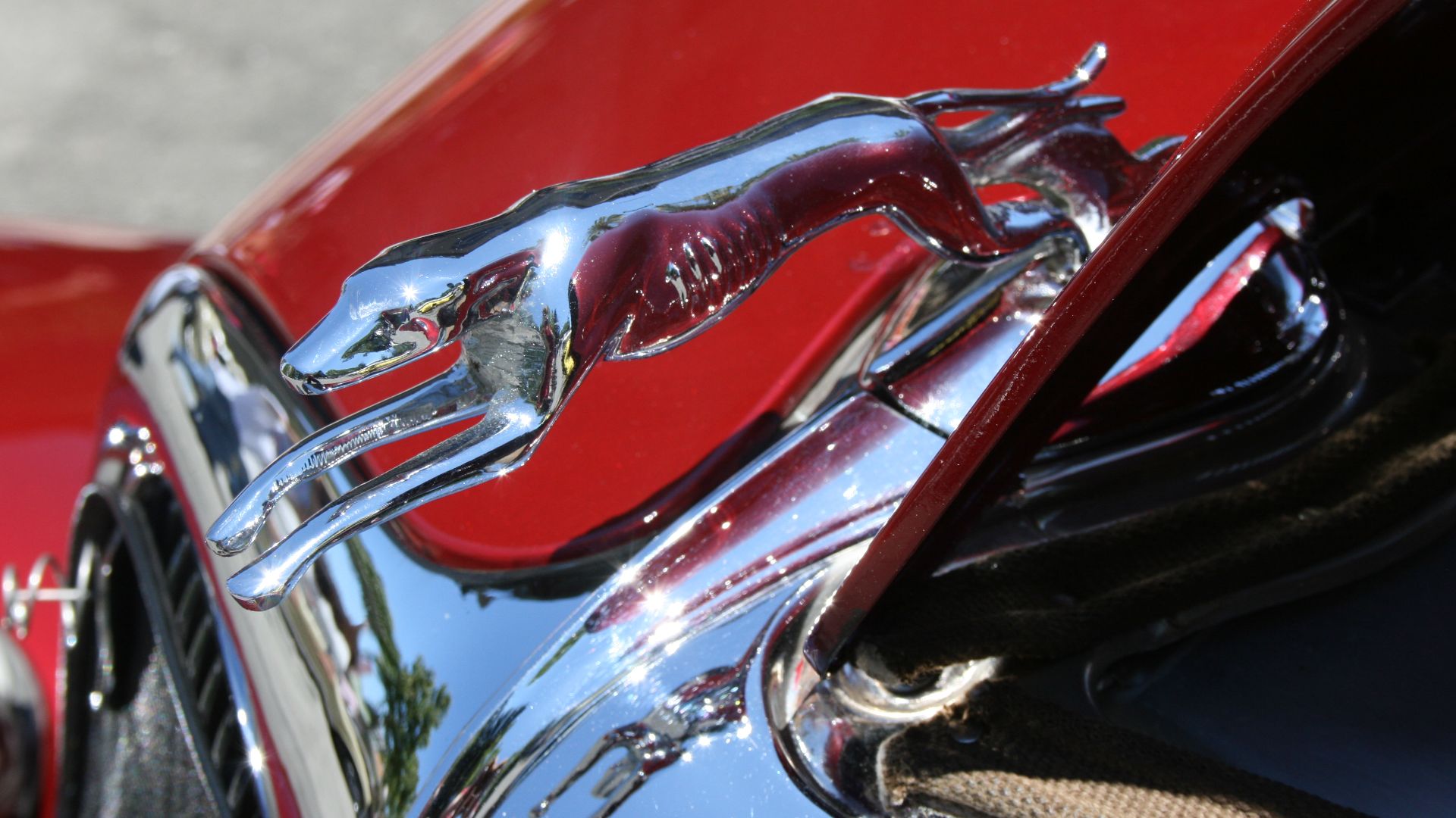 4th of July - Vintage Car - Chrome hood ornament