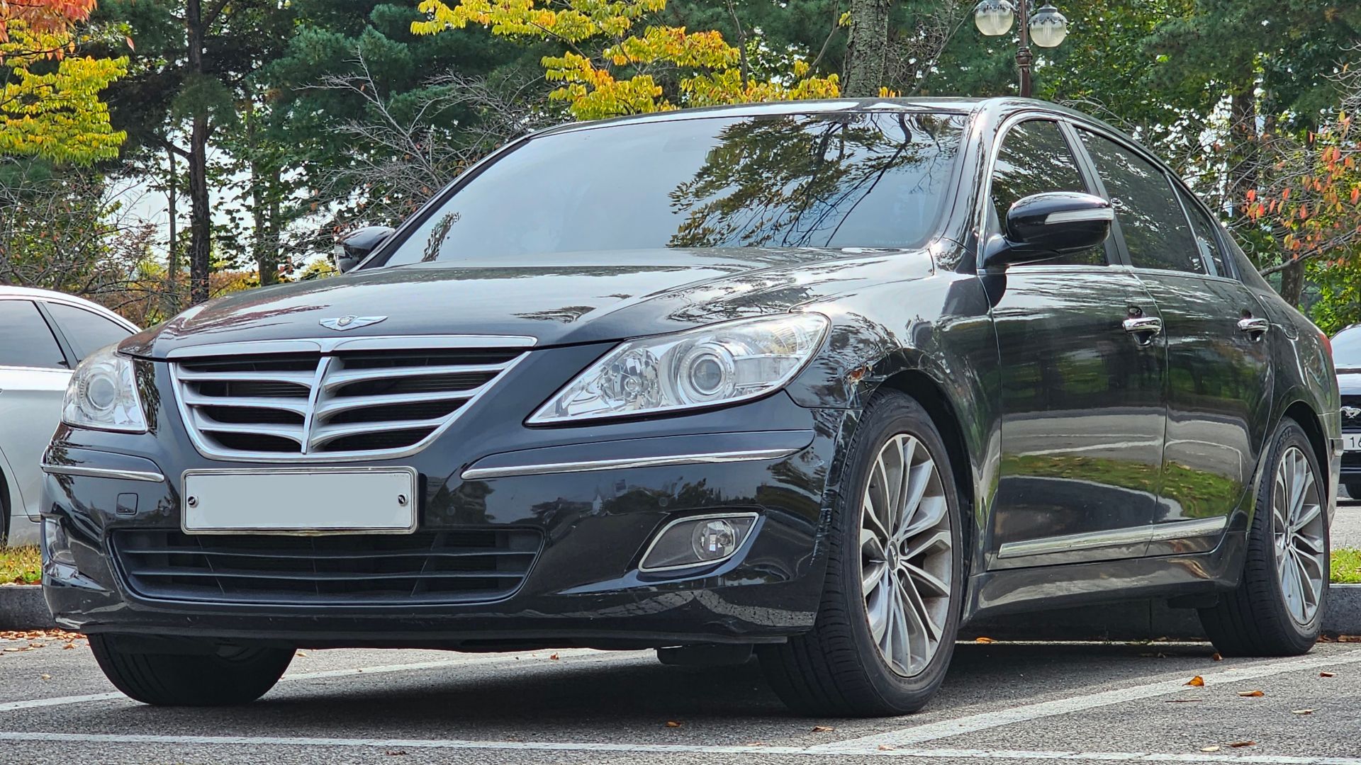 Phantom Black Hyundai Genesis BH sedan.