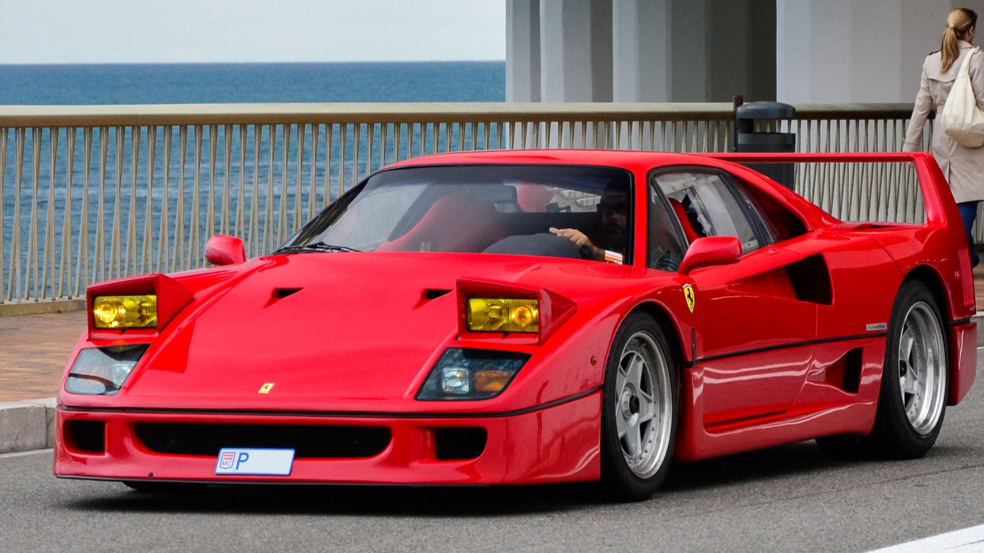 Ferrari F40 with lights open www.grand-est-supercars.com