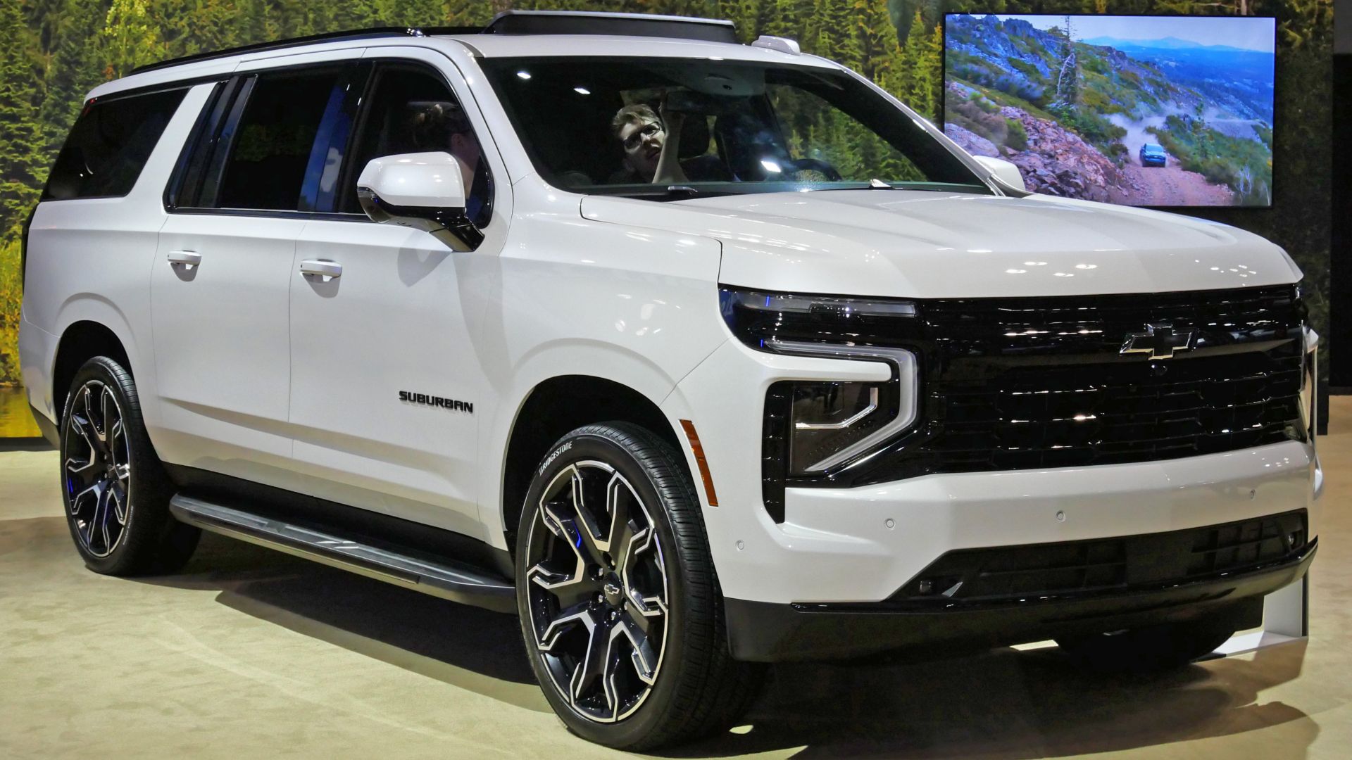 A 2025 Chevrolet Suburban RST photographed during the 2025 New York International Auto Show, inside the Javits Convention Center, at Hudson Yards, Manhattan, New York.