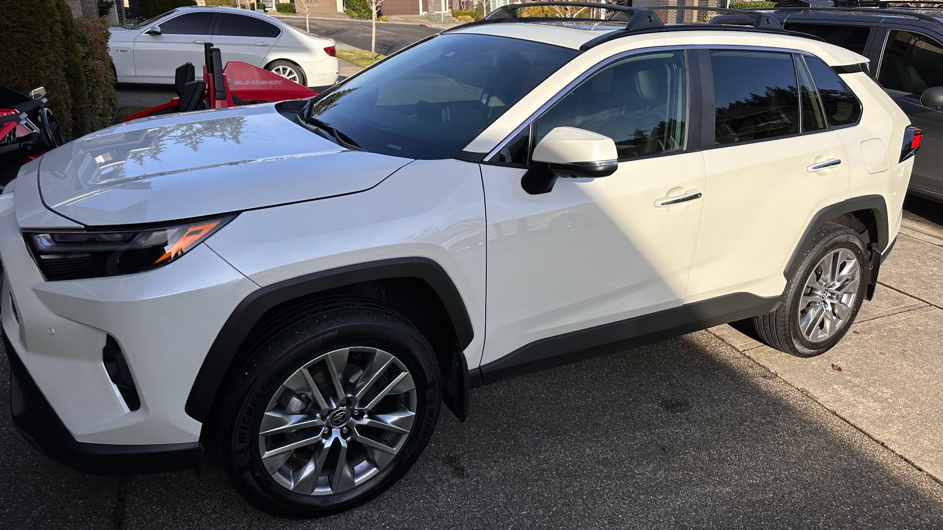 White SUV with ceramic window tint 20% ceramic tint