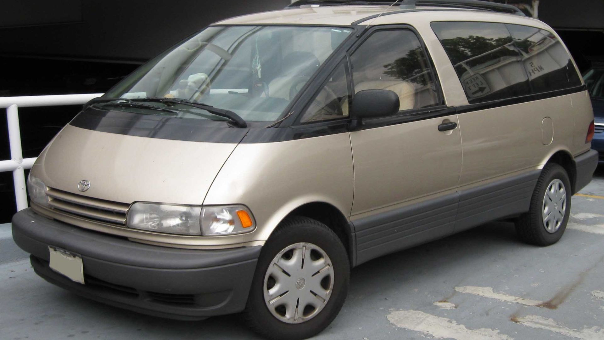 1991-1996 Toyota Previa photographed in Bethesda, Maryland, USA.