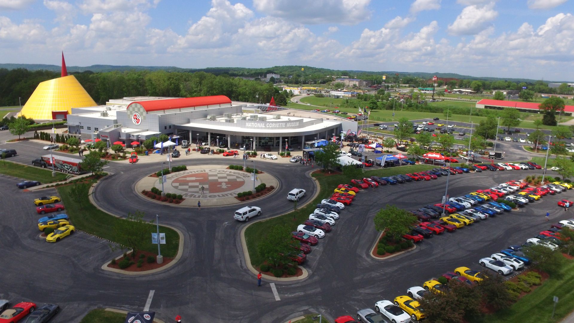 Aerial view of National Corvette Museum