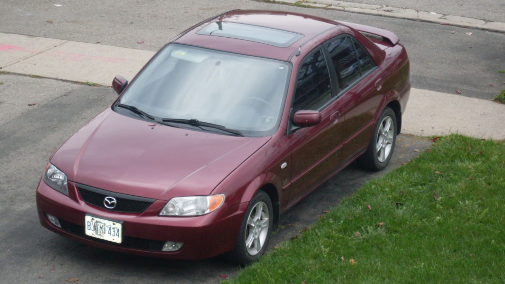 A 2003 Mazda 323 Protegé LX sedan in Toronto, Ontario, Canada.