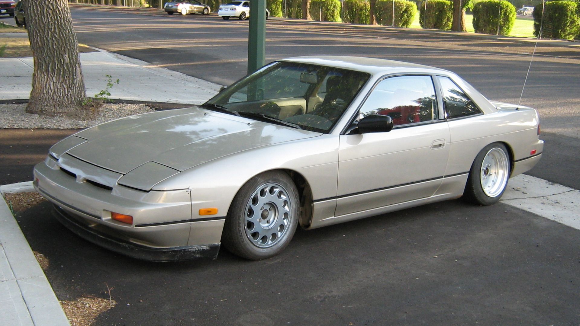Look at the camber on the rear wheels. Must be drifter. That or the rear suspension is broken ...