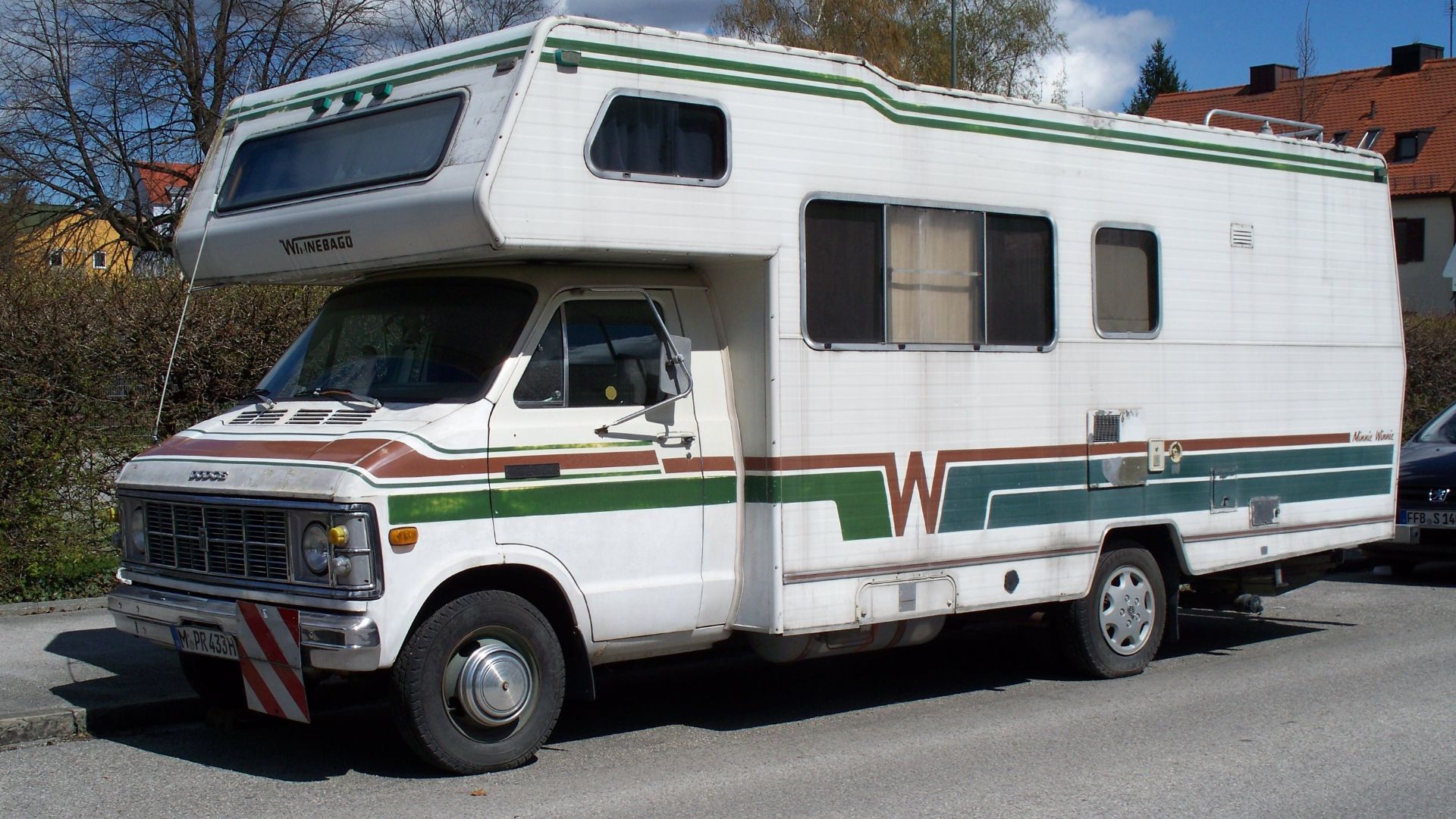 Dodge-based recreational vehicle (Winnebago motor home) in Munich.