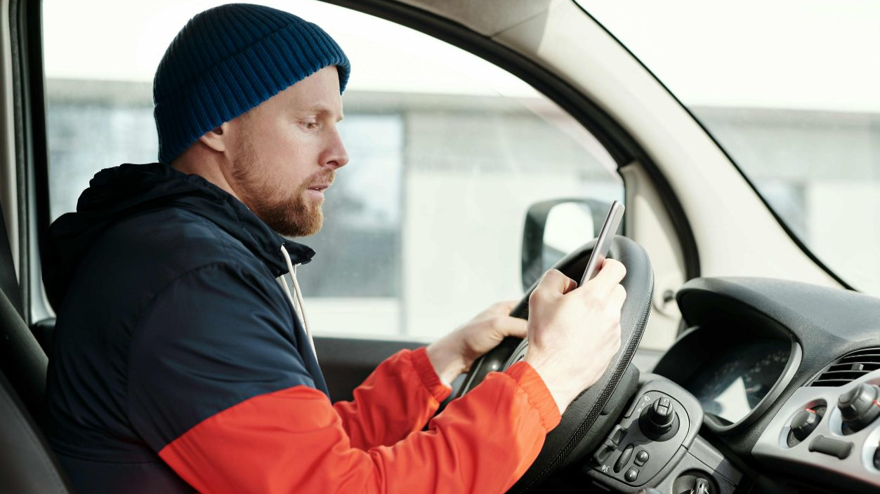 using phone in car