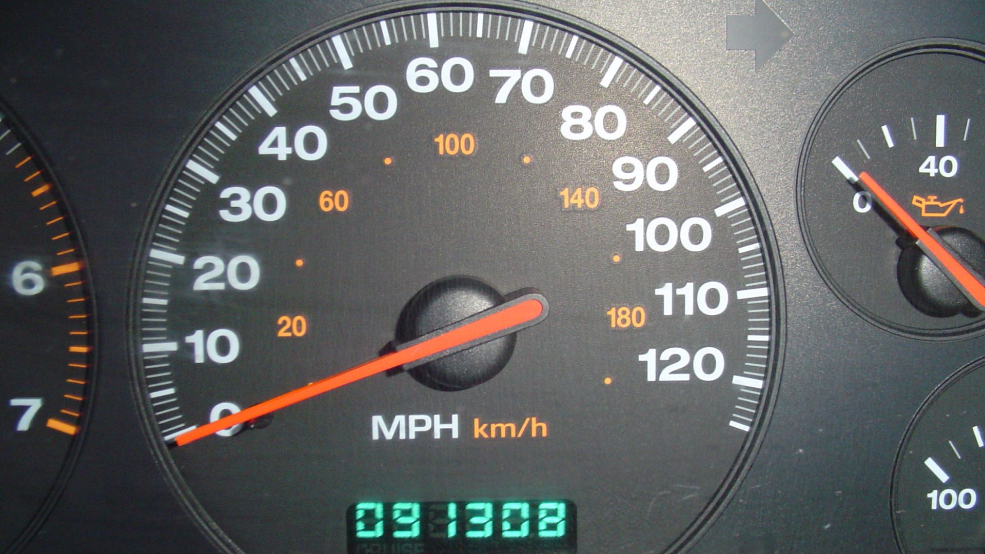 VFD Digital Odometer Blue Display from 2000 Jeep Grand Cherokee Laredo.