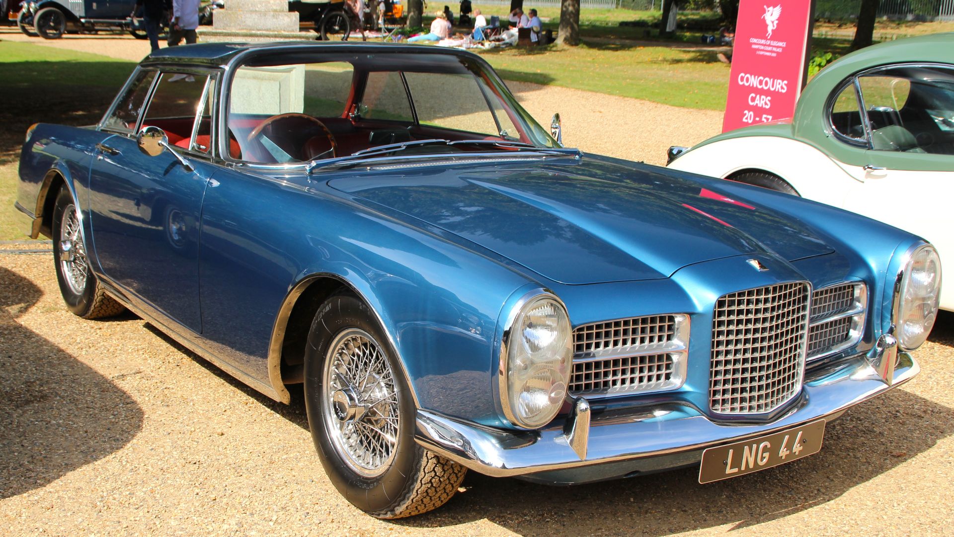 A 1964 Facel Vega Facel II taken at Hampton Court Concours 2023.