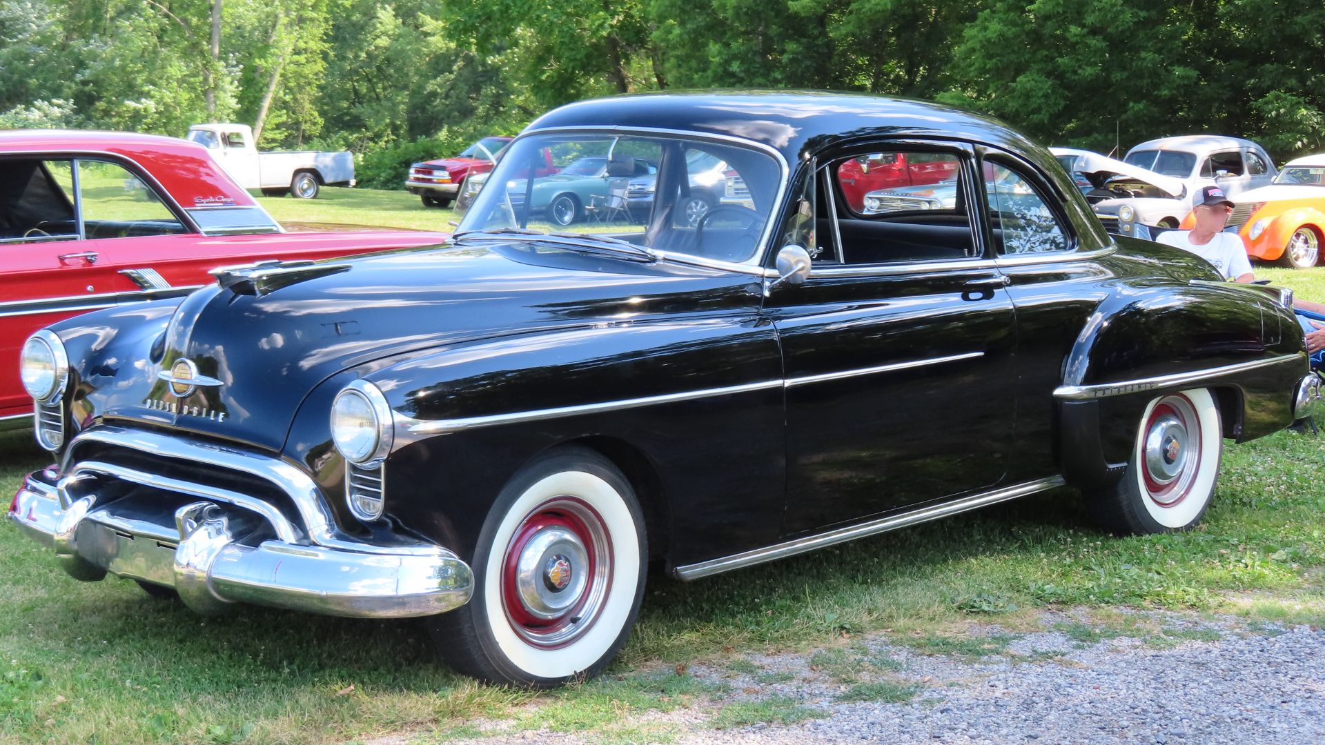 1950 Oldsmobile 88 2-door sedan photographed at the June 24th, 2024 Cruisin' the River Lowellville car show in Lowellville, Ohio