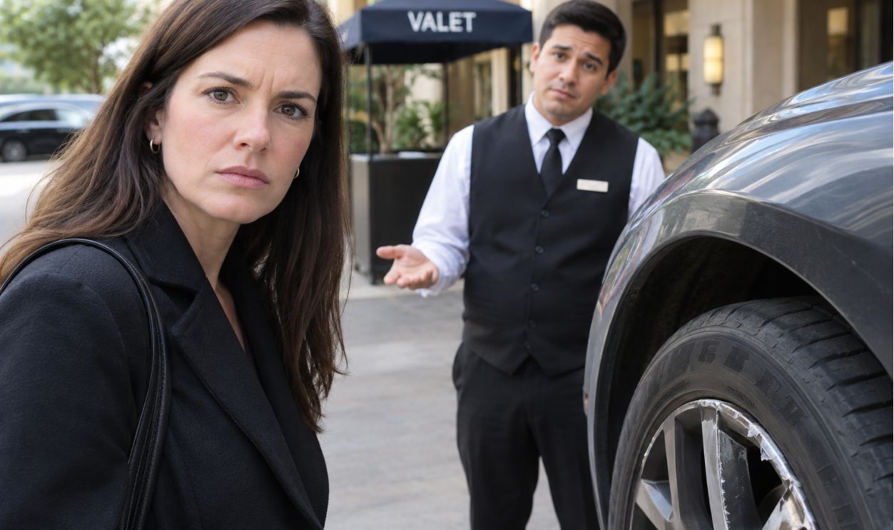 woman and Valet