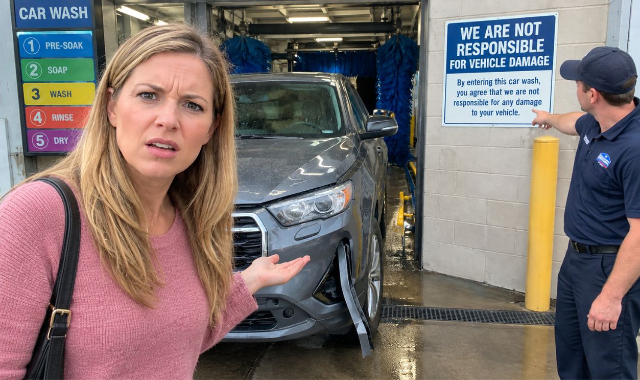 My car wash ripped off a piece of trim