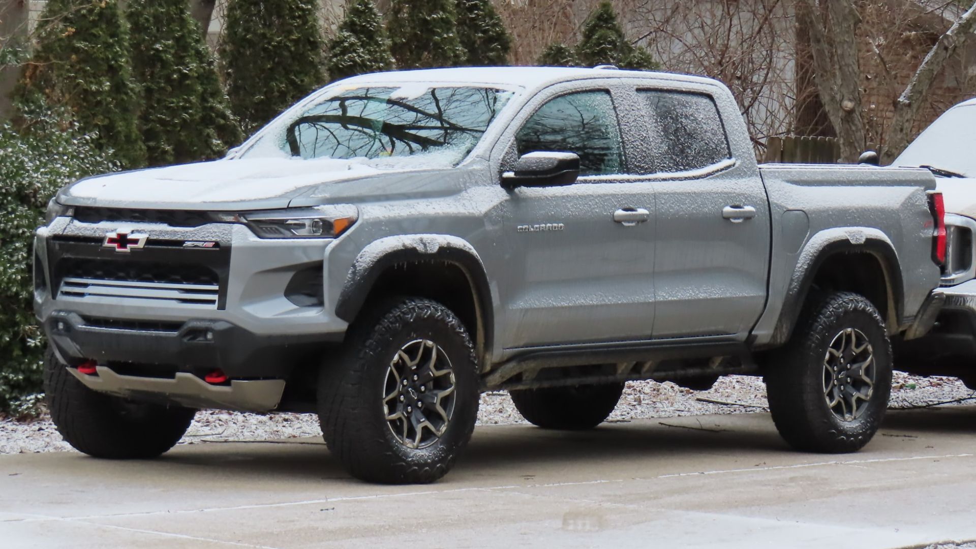 Third-generation Chevrolet Colorado pickup truck, seen in the Detroit suburbs in advance of the model's sale to the public.