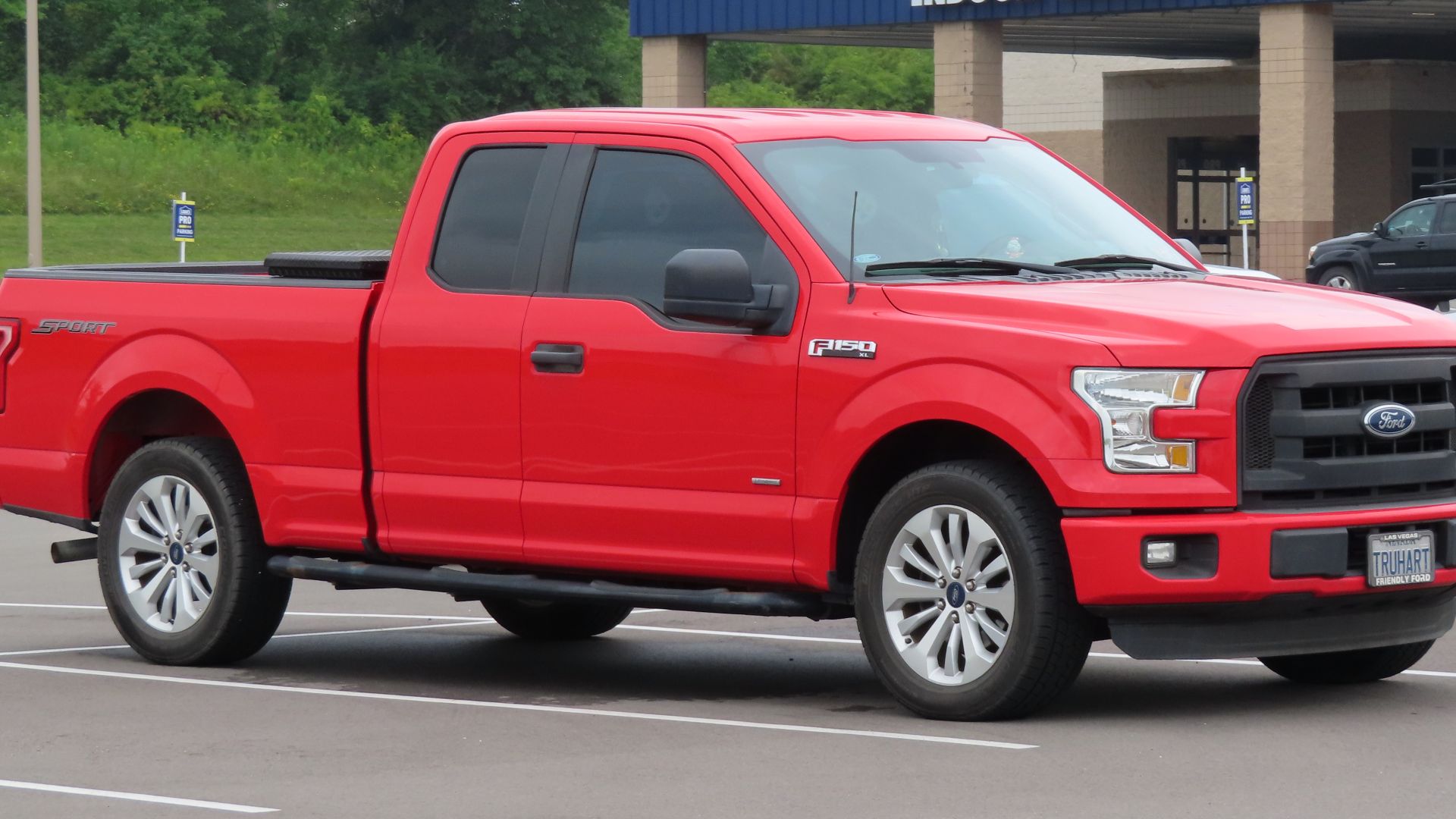 2016 Ford F-150 XL SuperCab 4x2 with XL Sport Package photographed in New Castle, Pennsylvania. Finished in Race Red.