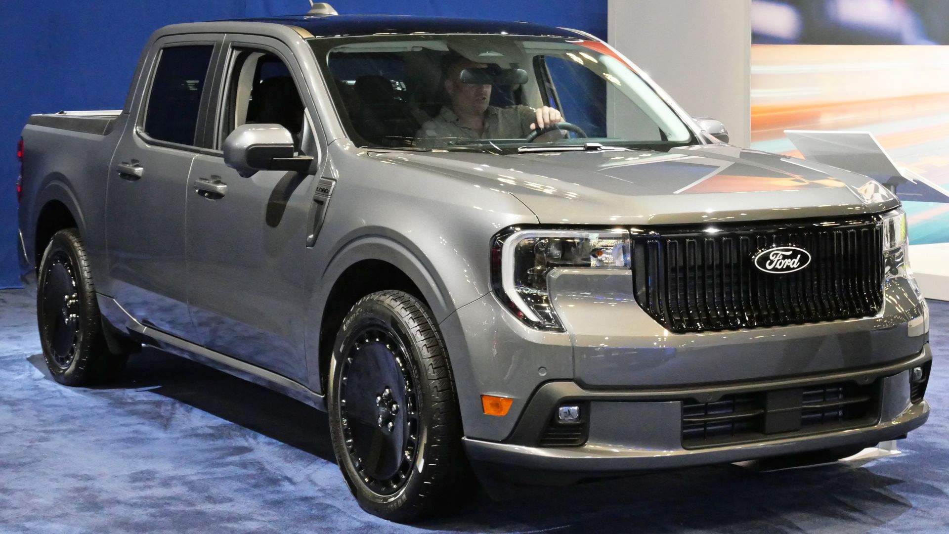 A 2025 Ford Maverick Lobo photographed during the 2025 New York International Auto Show, inside the Javits Convention Center, at Hudson Yards, Manhattan, New York.