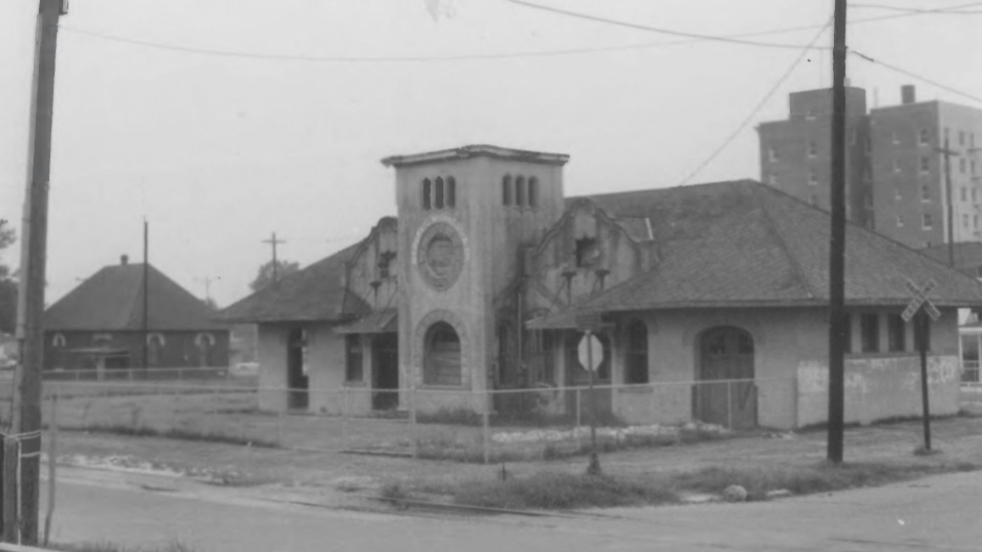 Colorado Southern Railroad Depot in Crowley, Louisiana.