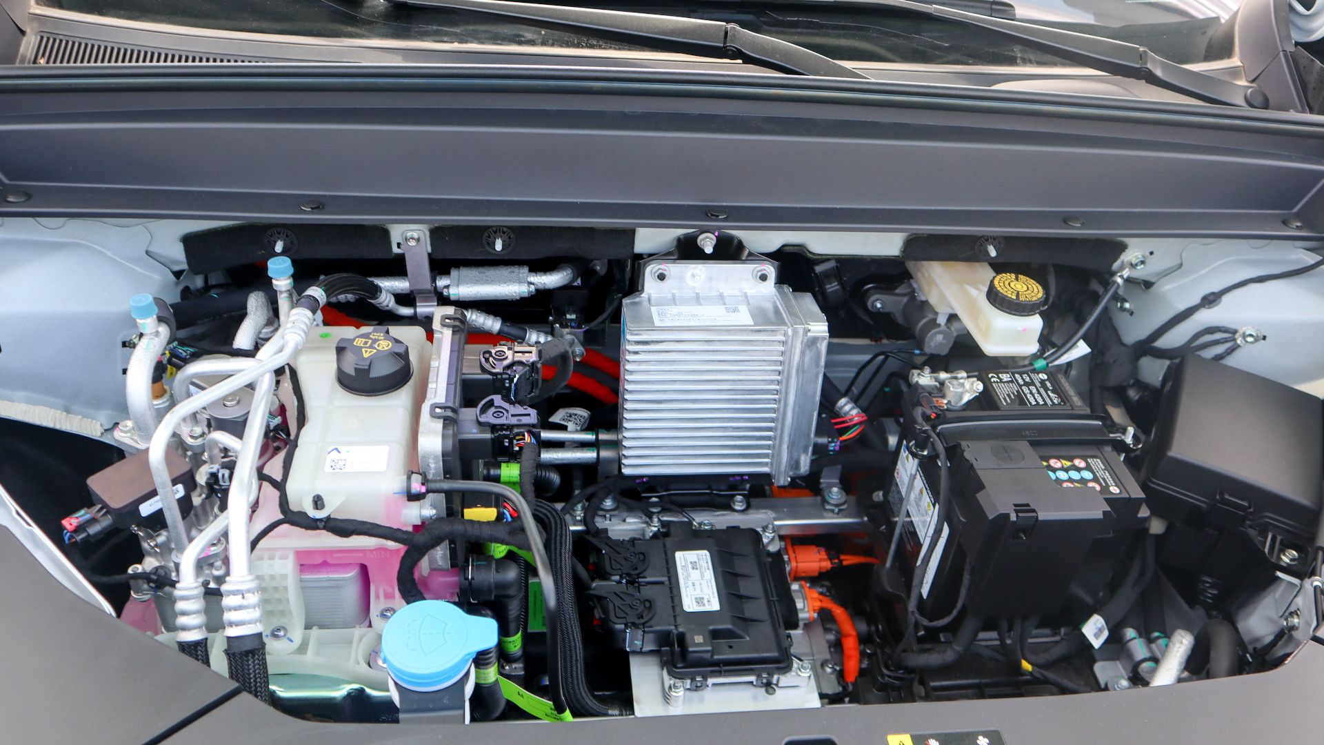An electric vehicle engine on display during the Ghana Transport Fair