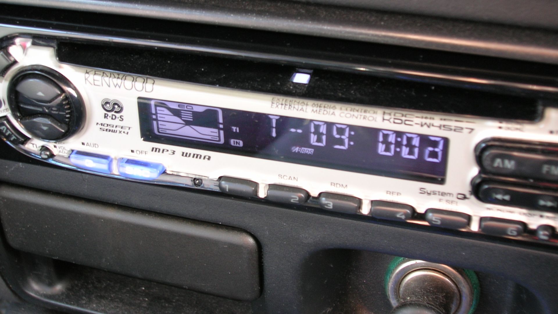 A CD player as a car stereo.
