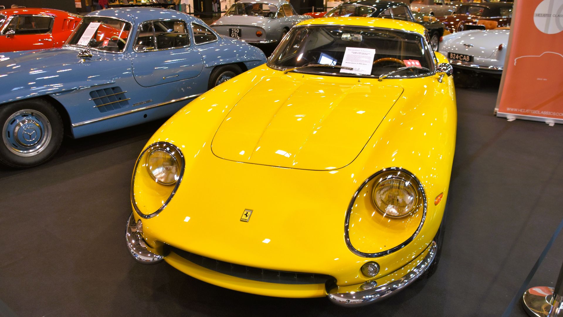 Production: 1967 - 1968 (331 built)
Engine: 3,3 litre V12 (petrol)
Power: 300 PS
Gearbox: 5 speed manual
Layout: front engine, rear drive

This 275 GTB/4 was originally delivered through a dealer in Greenwich, Connecticut. It is now available for 3.450.00