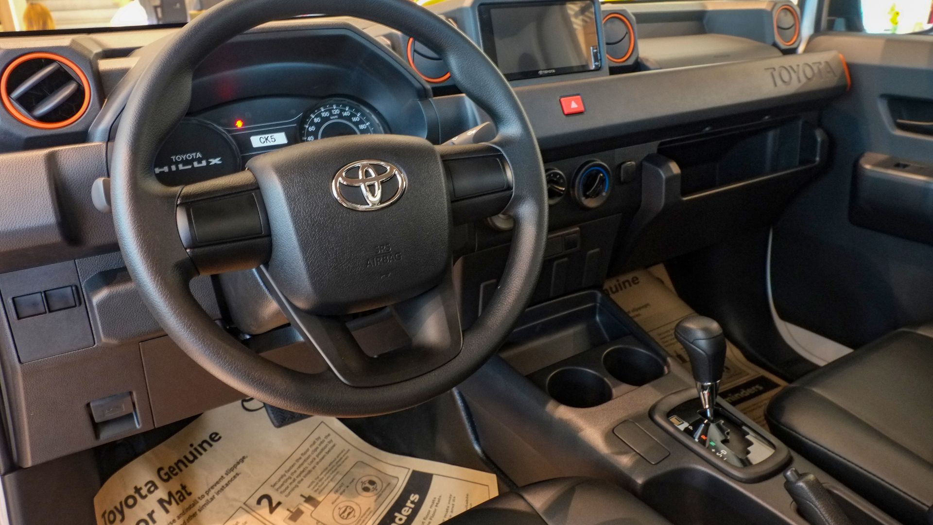 Toyota Tamaraw GUN122 2.4 GL Dropside interior view at Toyota Global City