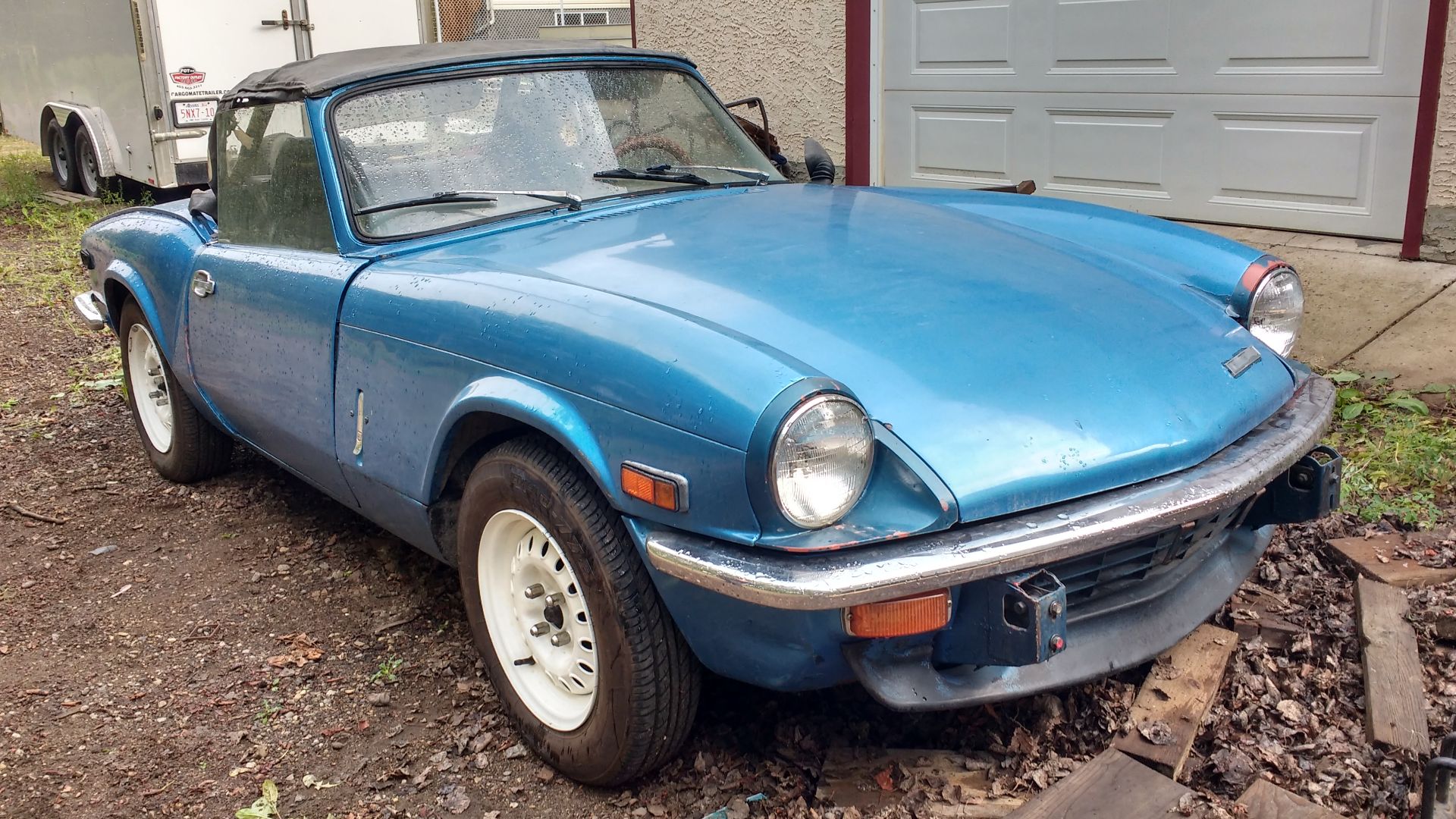 An export Triumph Spitfire at Ponoka, Canada.