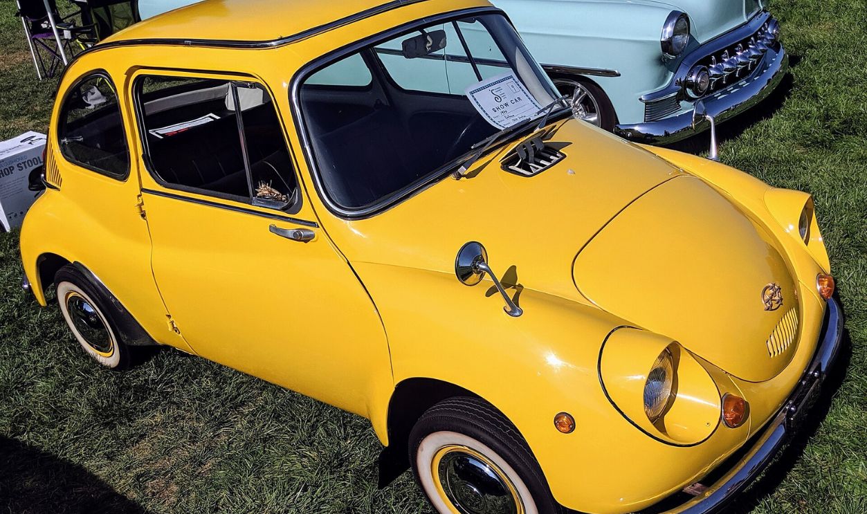 A 1970 Subaru 360 Deluxe, on display in American Canyon, California. Photo by Jim Heaphy.